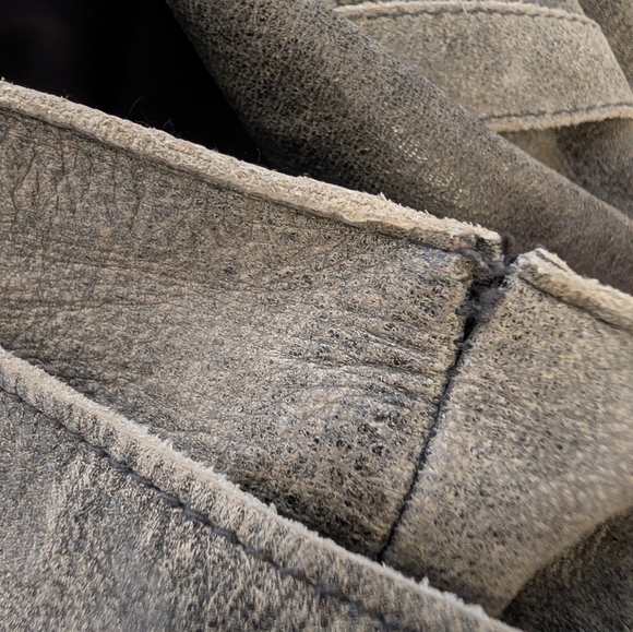 Vintage Leather Skirt With fringe Belt - Picture 12 of 12